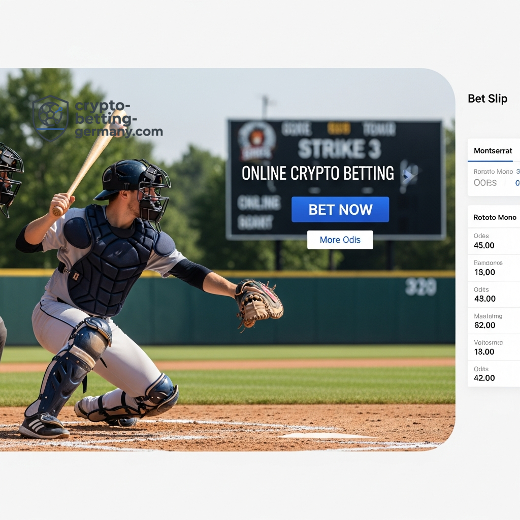 Baseball-Fänger mit Bitcoin-Symbol